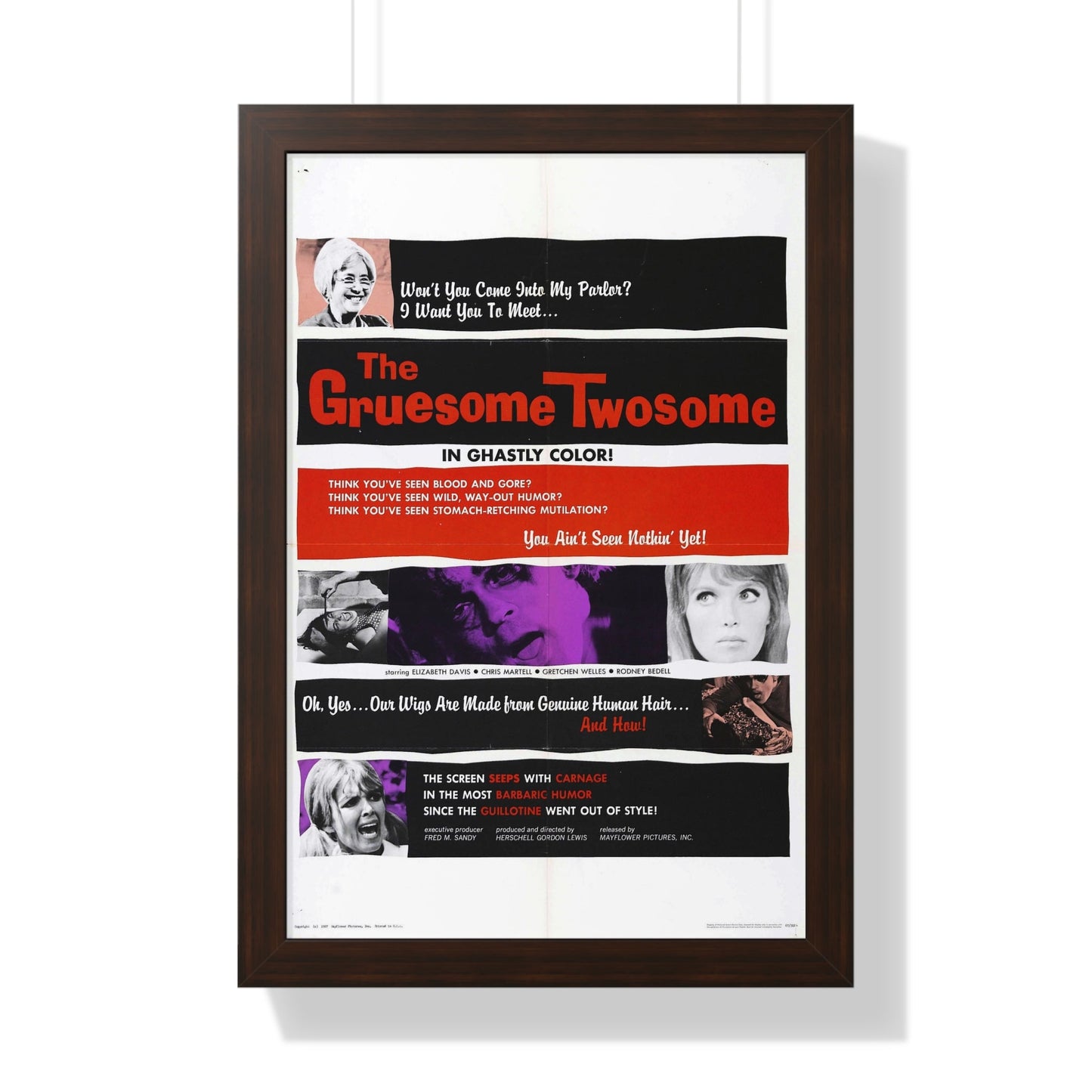 THE GRUESOME TWOSOME 1967 - Framed Movie Poster-16″ x 24″-The Sticker Space