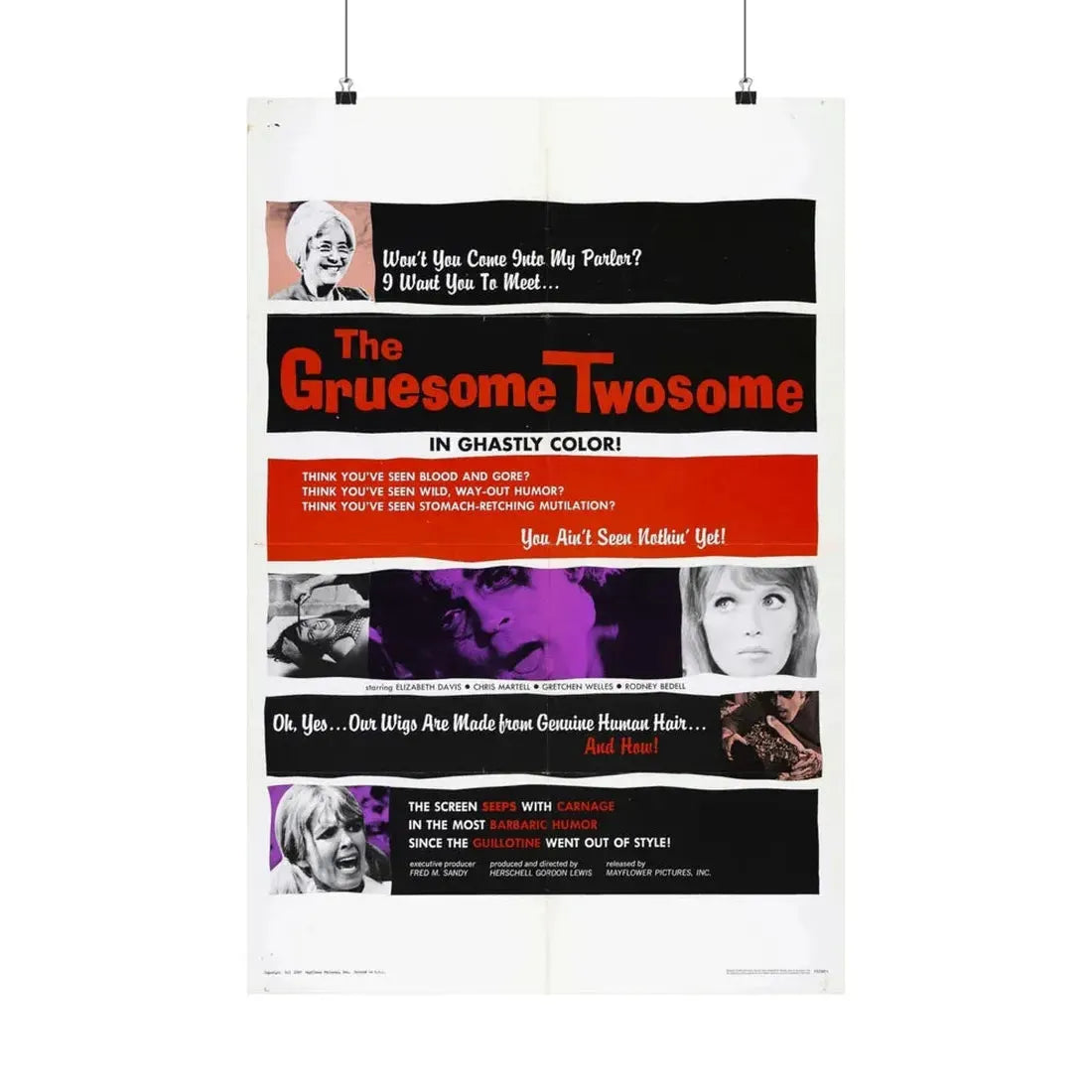 THE GRUESOME TWOSOME 1967 - Paper Movie Poster 20″ x 30″ Matte - The Sticker Space