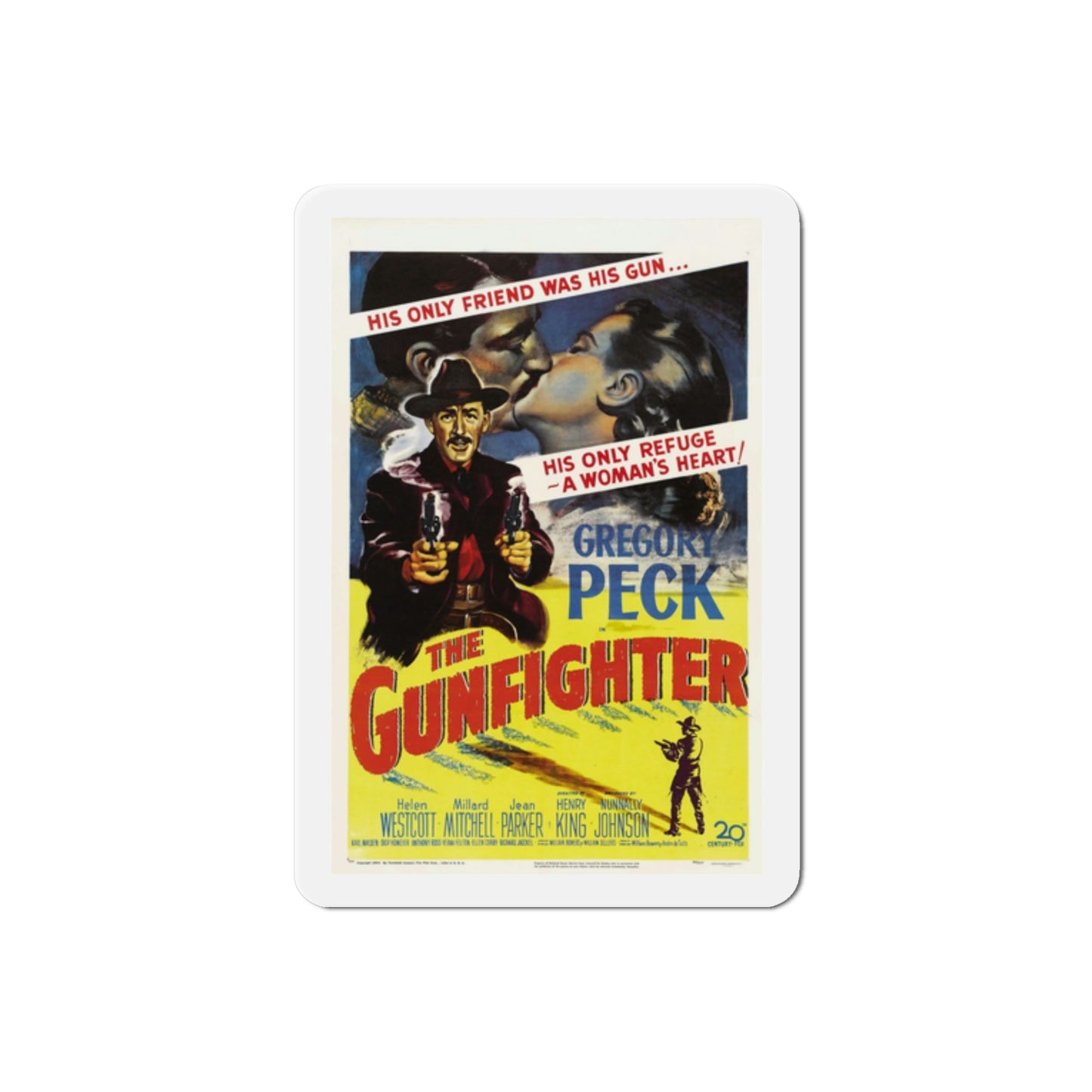 The Gunfighter 1950 Movie Poster Die-Cut Magnet-2 Inch-The Sticker Space
