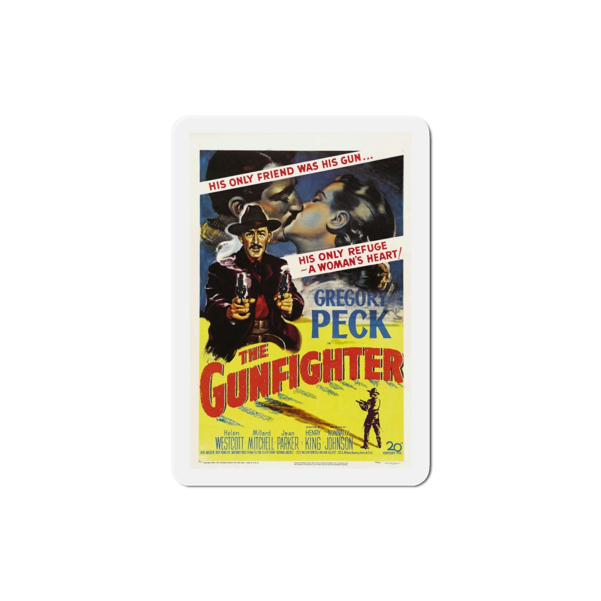 The Gunfighter 1950 Movie Poster Die-Cut Magnet-4 Inch-The Sticker Space