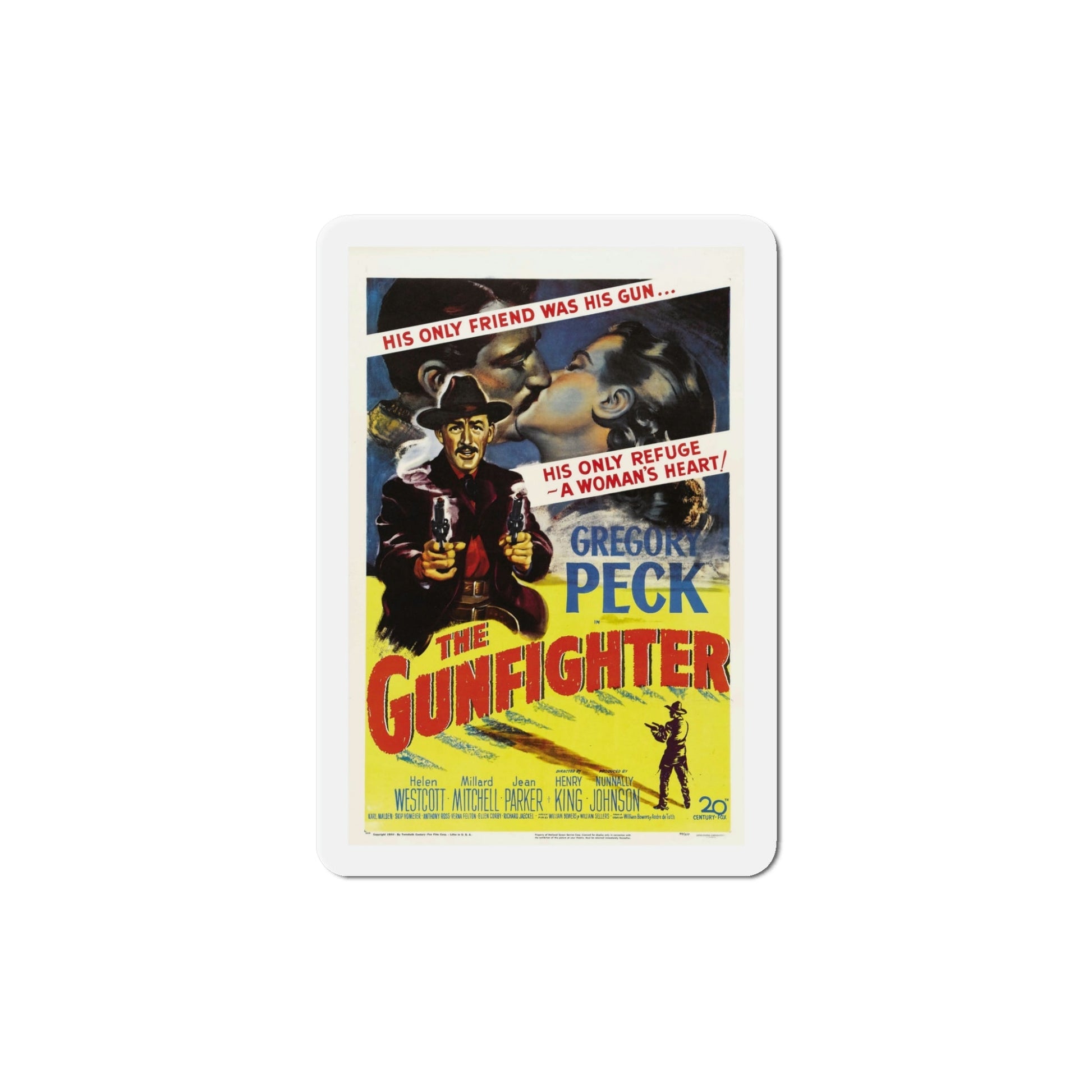 The Gunfighter 1950 Movie Poster Die-Cut Magnet-5 Inch-The Sticker Space
