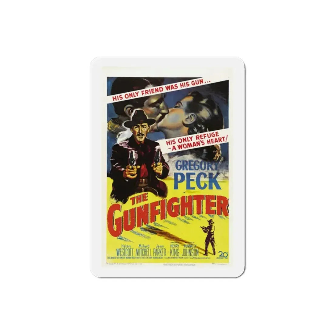 The Gunfighter 1950 Movie Poster Refrigerator Magnet 2 Inch - The Sticker Space