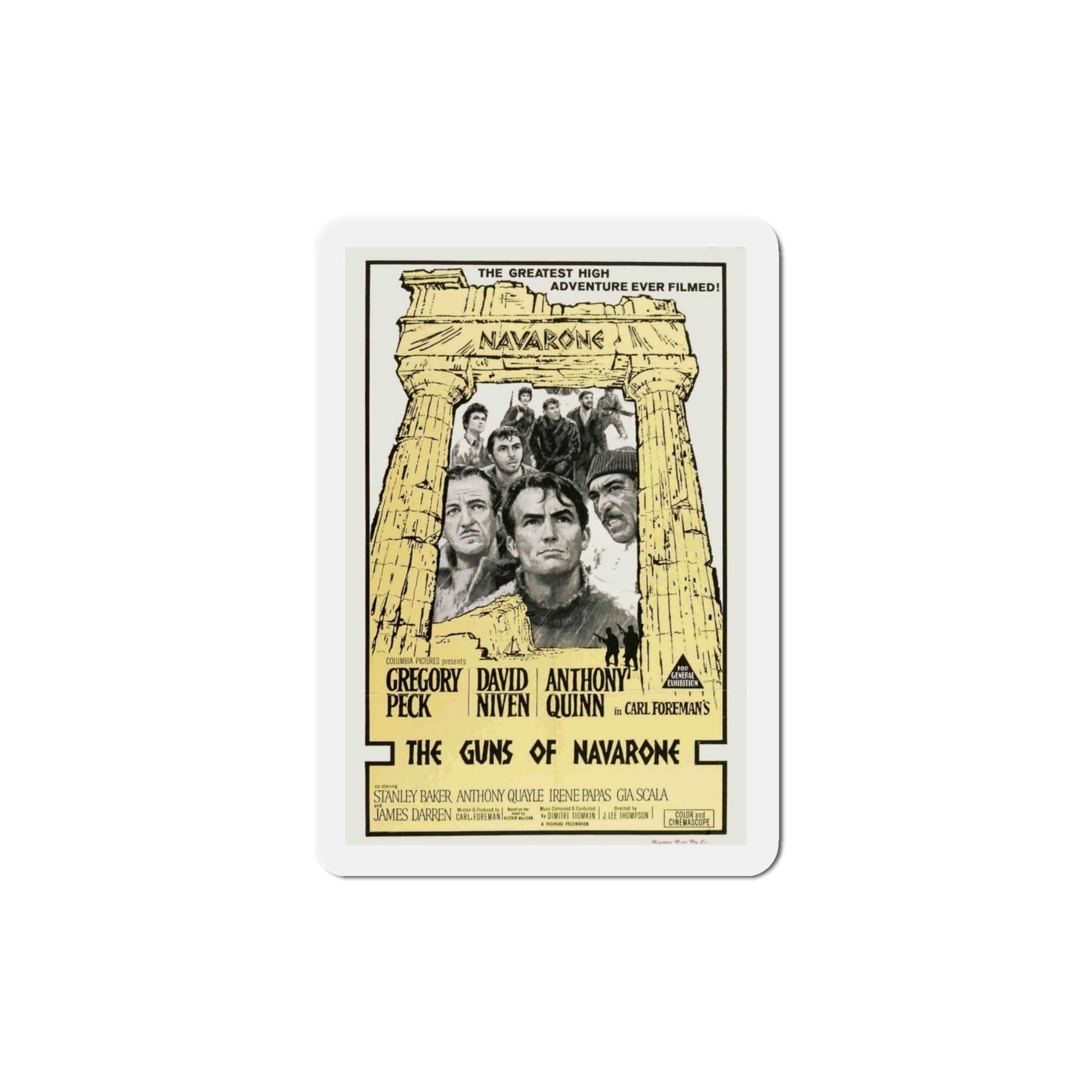 The Guns of Navarone 1961 Movie Poster Die-Cut Magnet-4 Inch-The Sticker Space