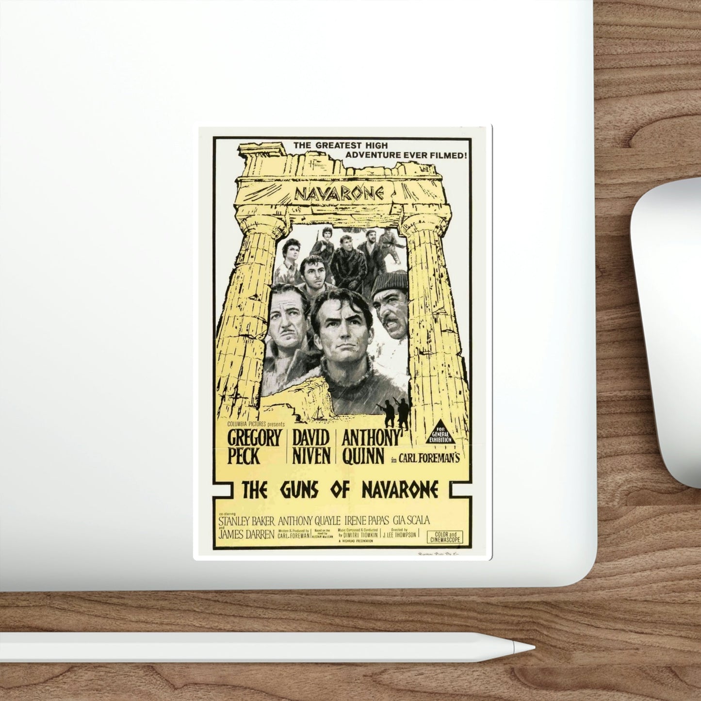 The Guns of Navarone 1961 Movie Poster STICKER Vinyl Die-Cut Decal-The Sticker Space