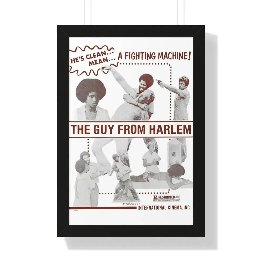 THE GUY FROM HARLEM 1977 - Framed Movie Poster 16″ x 24″ Black - The Sticker Space