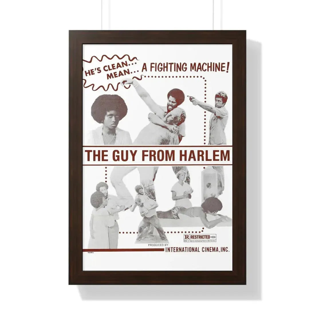 THE GUY FROM HARLEM 1977 - Framed Movie Poster 16″ x 24″ Walnut - The Sticker Space