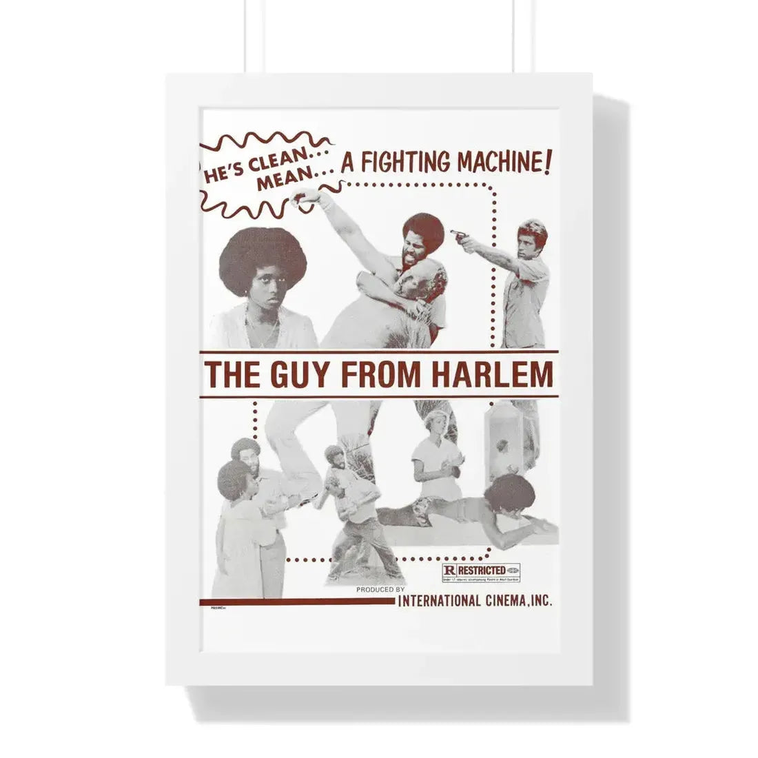 THE GUY FROM HARLEM 1977 - Framed Movie Poster 16″ x 24″ White - The Sticker Space