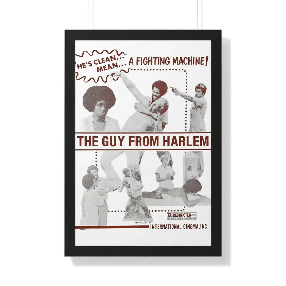 THE GUY FROM HARLEM 1977 - Framed Movie Poster 20" x 30" Black - The Sticker Space