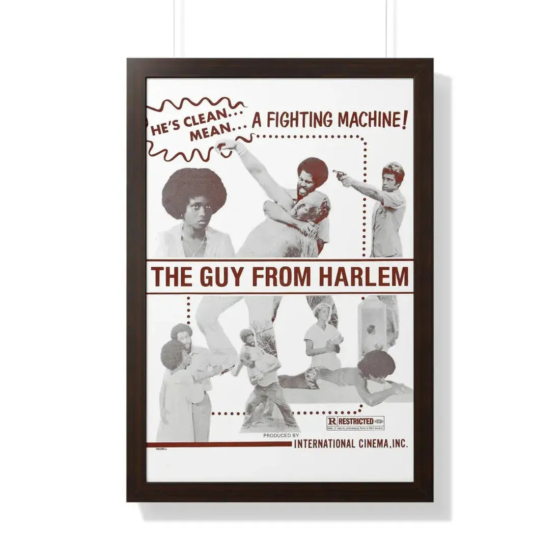 THE GUY FROM HARLEM 1977 - Framed Movie Poster 20" x 30" Walnut - The Sticker Space