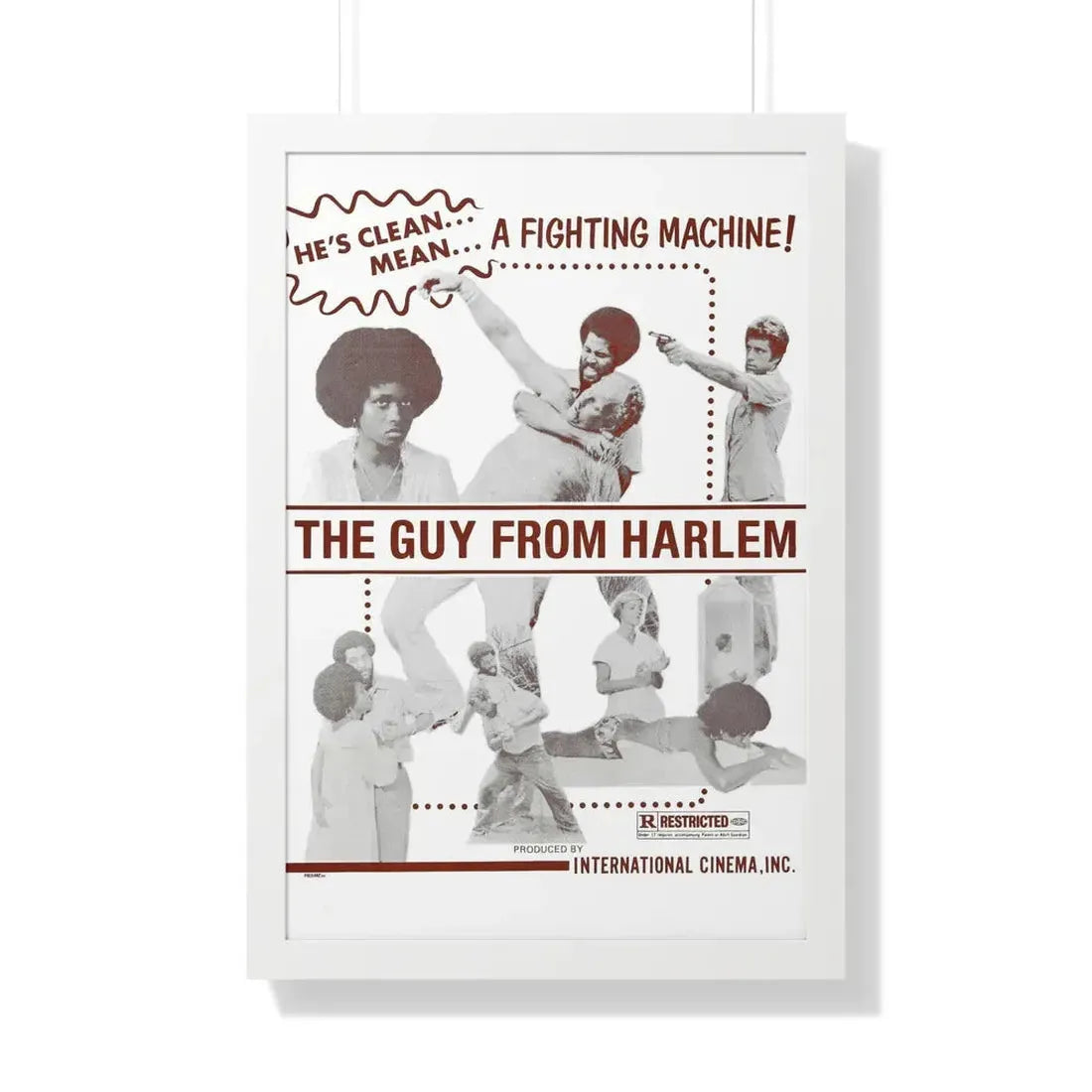 THE GUY FROM HARLEM 1977 - Framed Movie Poster 20" x 30" White - The Sticker Space