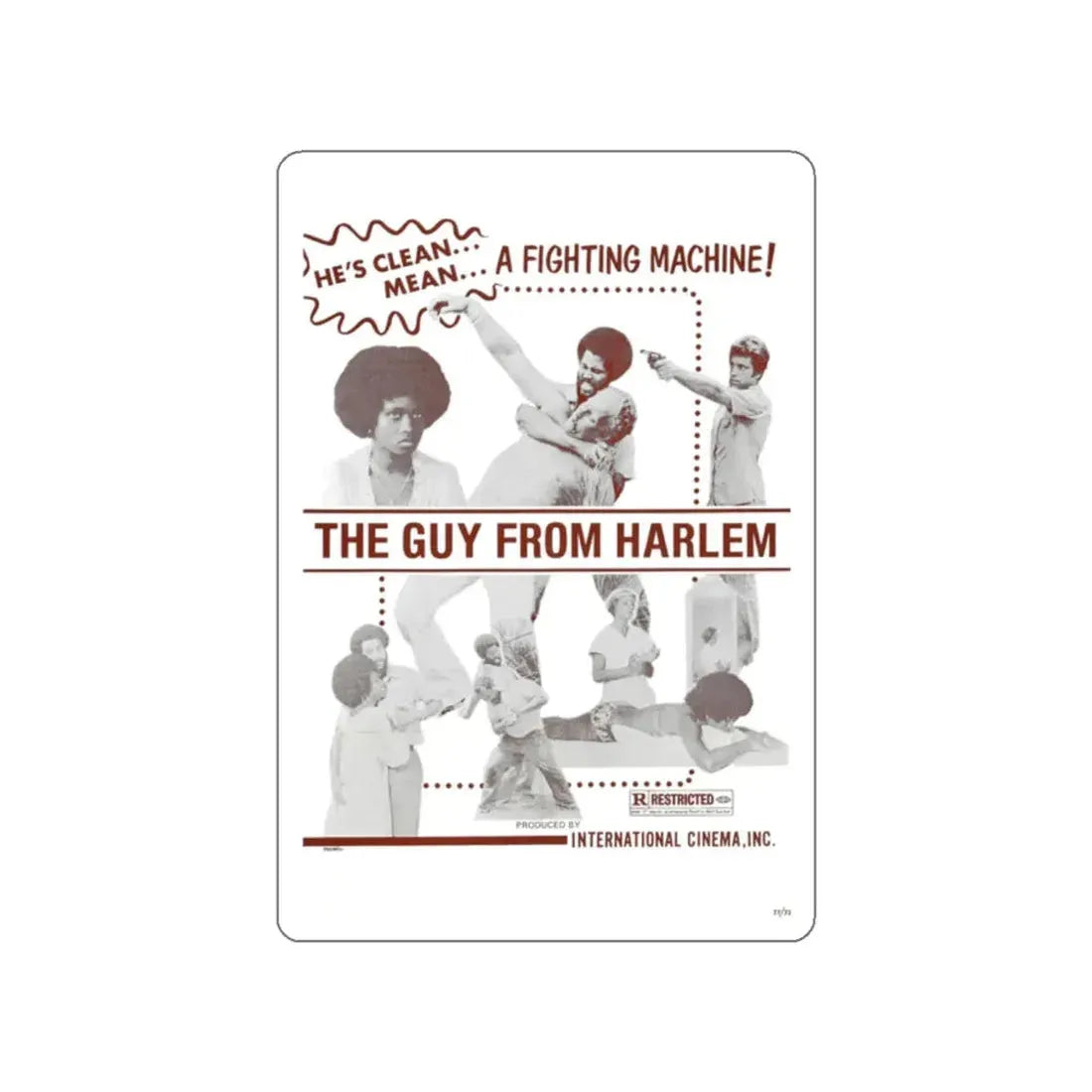 THE GUY FROM HARLEM 1977 Movie Poster STICKER Vinyl Die-Cut Decal 2 Inch - The Sticker Space