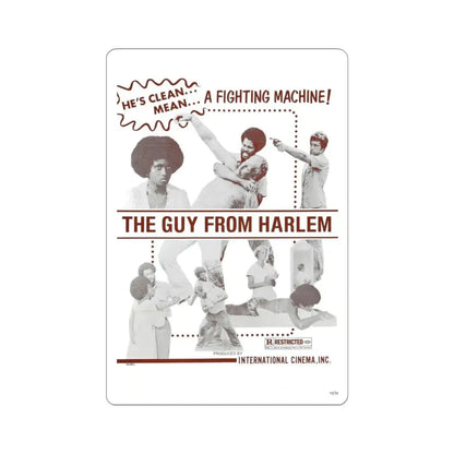 THE GUY FROM HARLEM 1977 Movie Poster - STICKER Vinyl Kiss-Cut Decal 4 Inch White - The Sticker Space