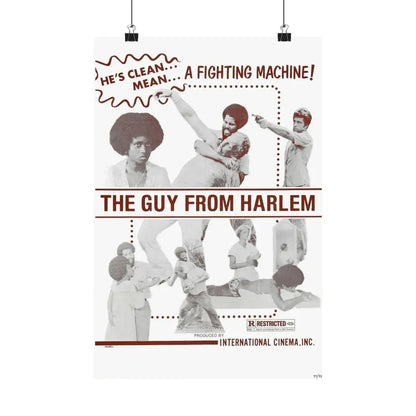 THE GUY FROM HARLEM 1977 - Paper Movie Poster 12″ x 18″ Matte - The Sticker Space