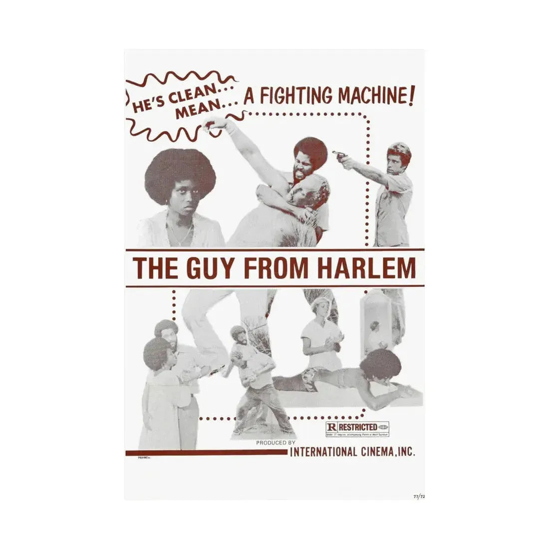 THE GUY FROM HARLEM 1977 - Paper Movie Poster - The Sticker Space