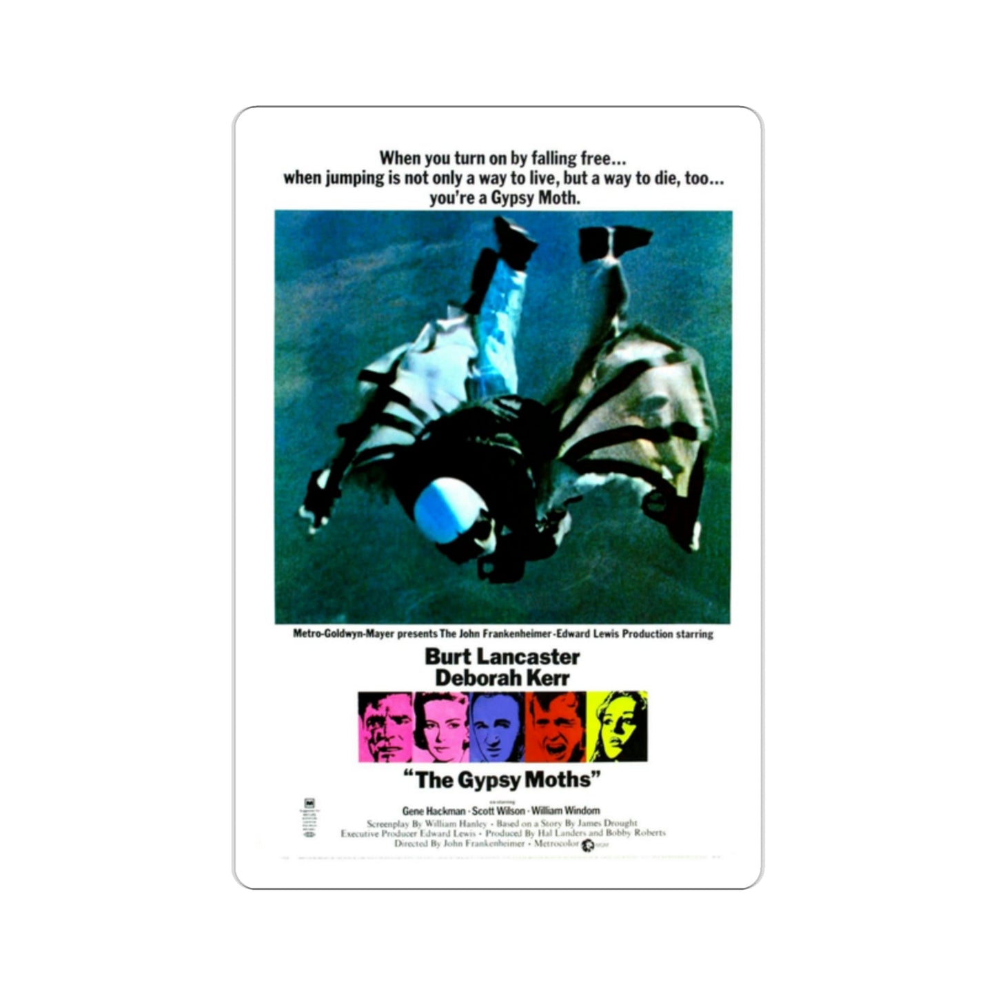 The Gypsy Moths 1969 Movie Poster STICKER Vinyl Die-Cut Decal-2 Inch-The Sticker Space