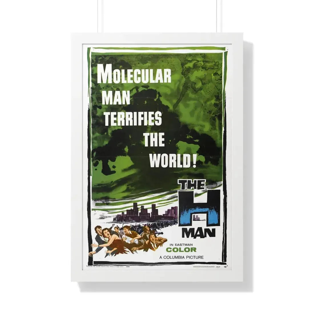 THE H-MAN 1958 - Framed Movie Poster 20" x 30" White - The Sticker Space