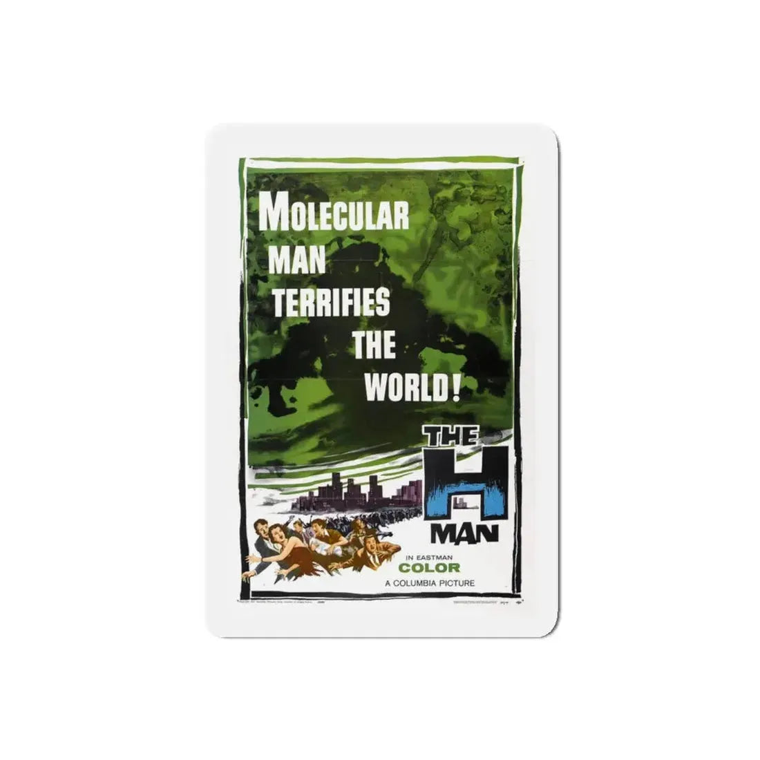 THE H-MAN 1958 Movie Poster - Refrigerator Magnet 5 Inch Die-Cut - The Sticker Space