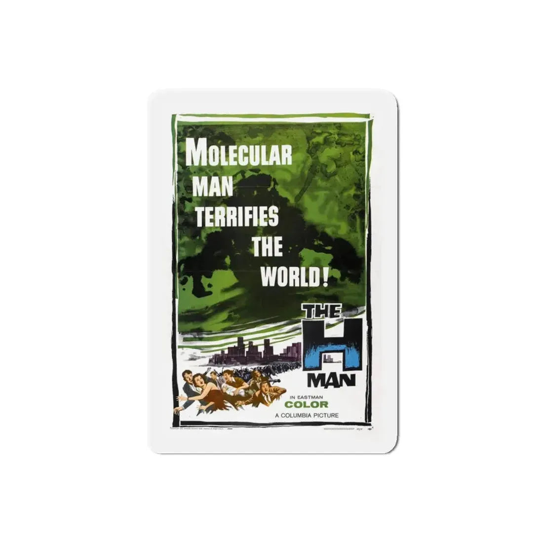 THE H-MAN 1958 Movie Poster - Refrigerator Magnet 6 Inch Die-Cut - The Sticker Space