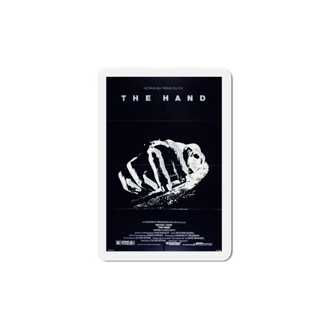 The Hand 1981 Movie Poster Refrigerator Magnet 6 Inch - The Sticker Space