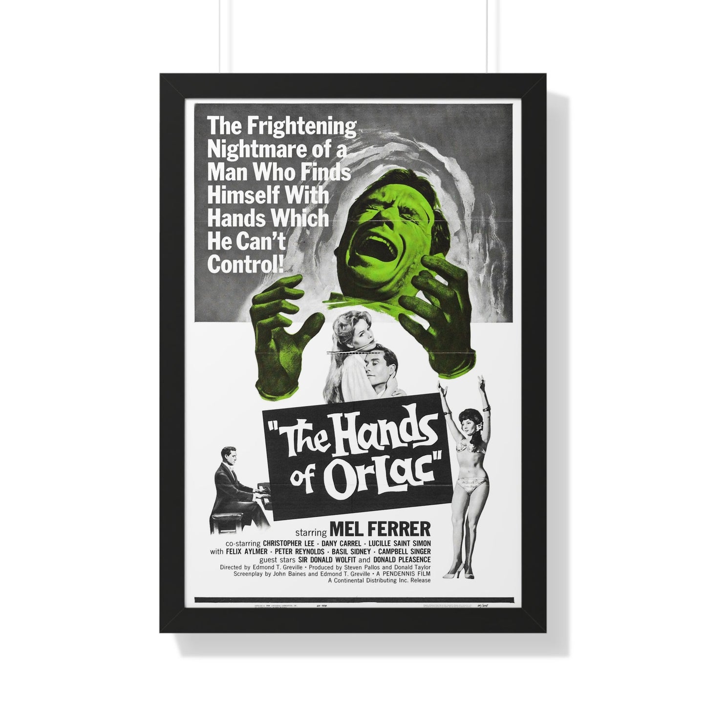 THE HANDS OF ORLAC 1924 - Framed Movie Poster-20" x 30"-The Sticker Space