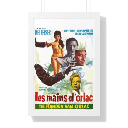 THE HANDS OF ORLAC (BELGIAN) 1924 - Framed Movie Poster 16″ x 24″ White - The Sticker Space