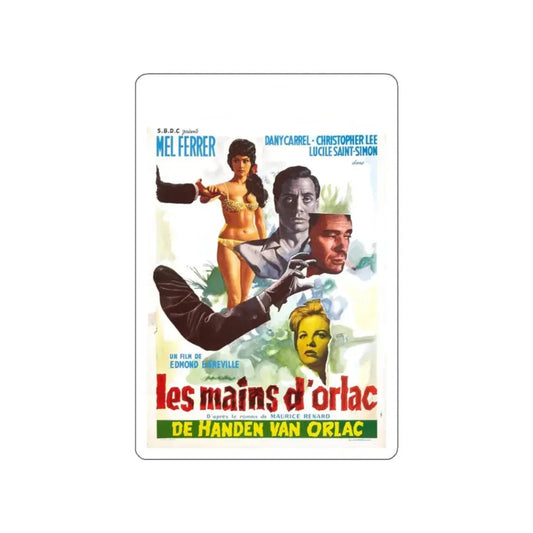 THE HANDS OF ORLAC (BELGIAN) 1924 Movie Poster STICKER Vinyl Die-Cut Decal 2 Inch - The Sticker Space