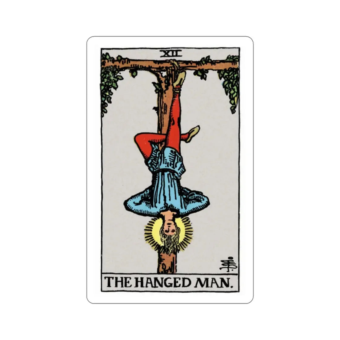 The Hanged Man (Rider Waite Tarot Deck) STICKER Vinyl Die-Cut Decal 2 Inch - The Sticker Space