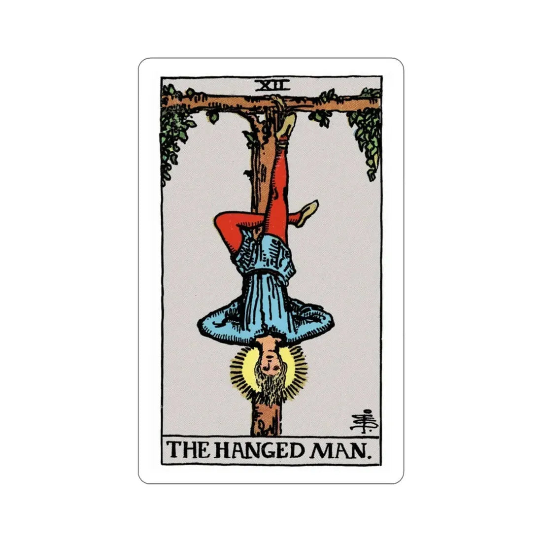 The Hanged Man (Rider Waite Tarot Deck) STICKER Vinyl Die-Cut Decal 3 Inch - The Sticker Space