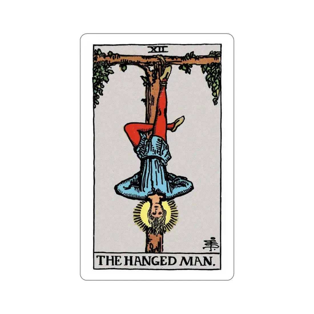 The Hanged Man (Rider Waite Tarot Deck) STICKER Vinyl Die-Cut Decal 4 Inch - The Sticker Space