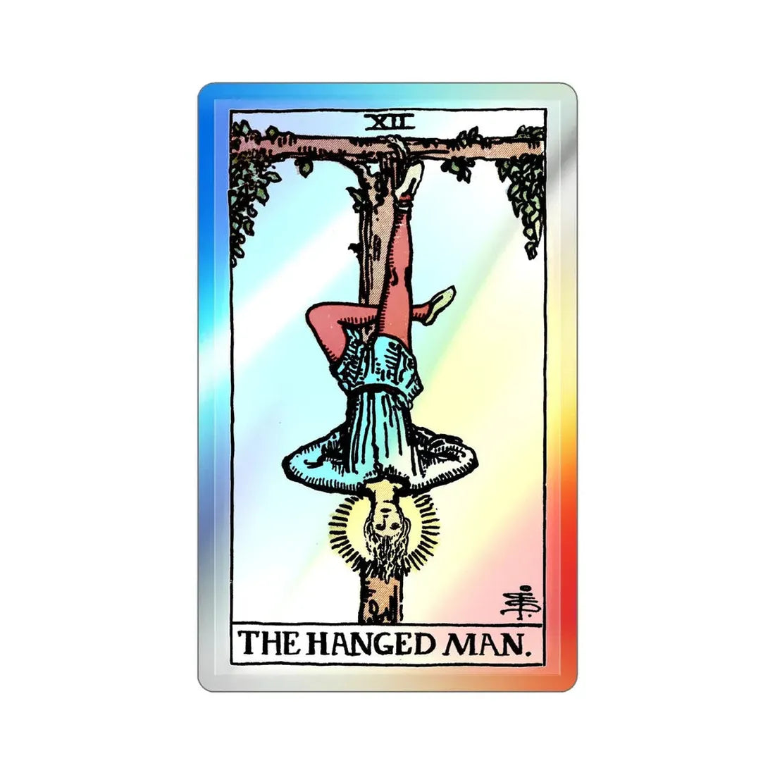 The Hanged Man (Tarot Card) Holographic STICKER Die-Cut Vinyl Decal 2 Inch Holographic - The Sticker Space