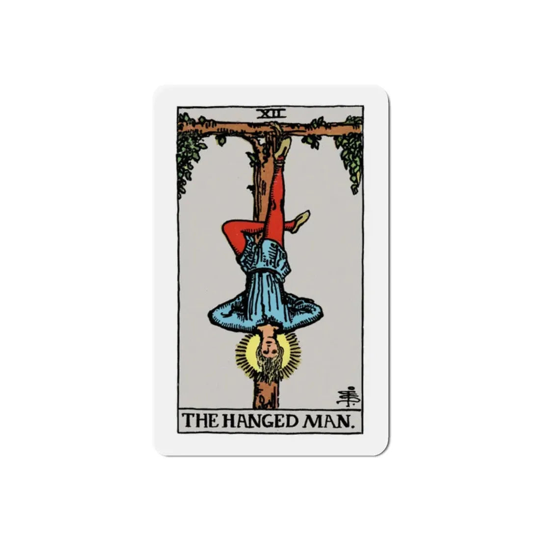 The Hanged Man (Tarot Card) Refrigerator Magnet 2 Inch - The Sticker Space