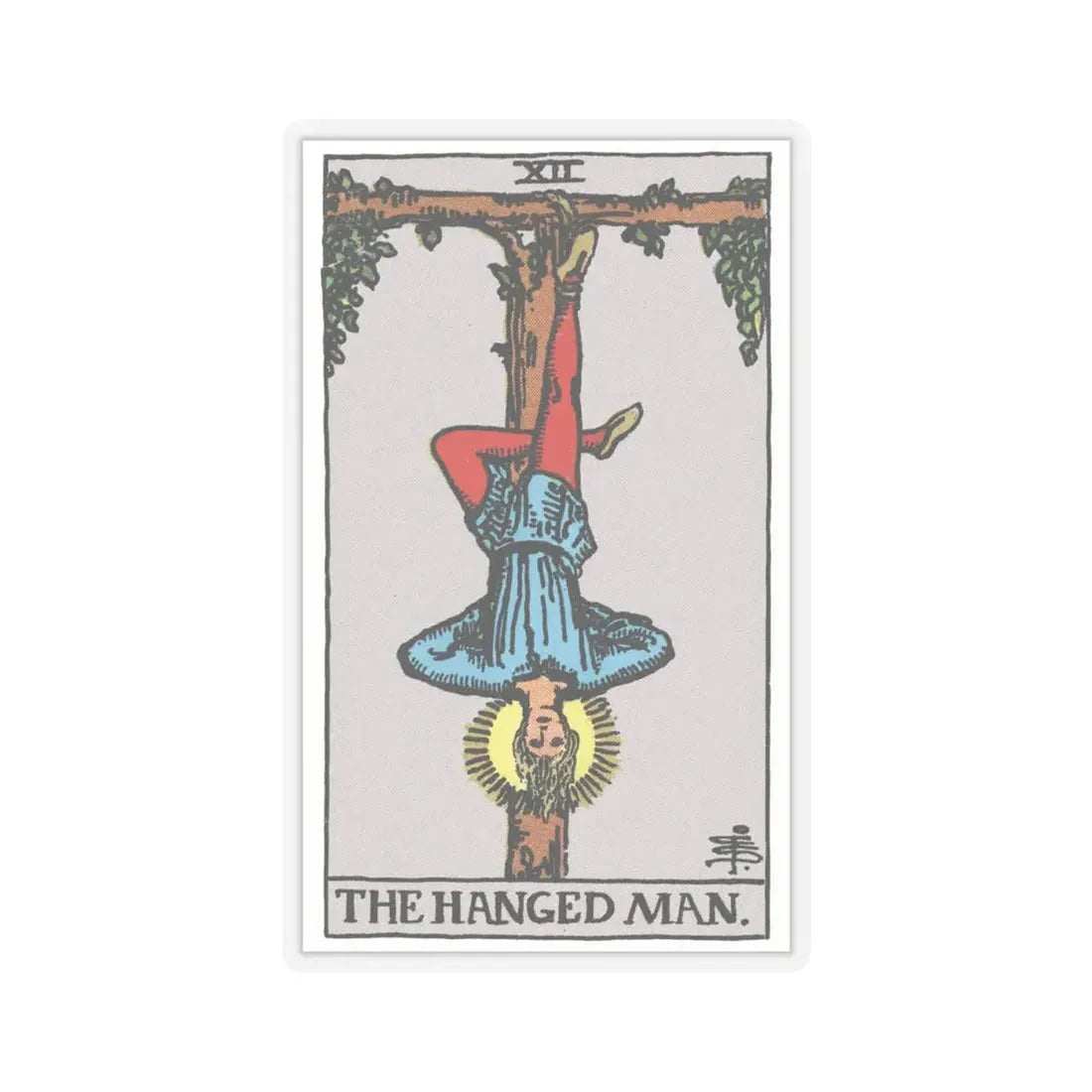The Hanged Man (Tarot Card) STICKER Vinyl Kiss-Cut Decal 4 Inch Transparent - The Sticker Space