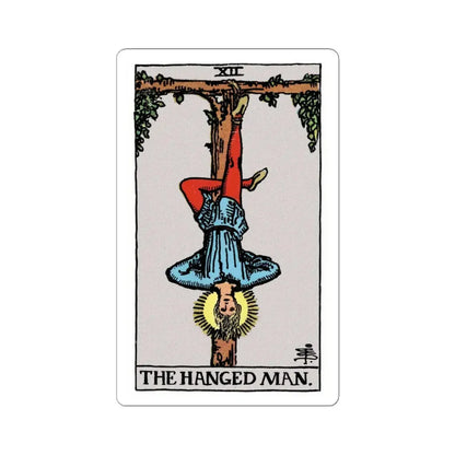 The Hanged Man (Tarot Card) STICKER Vinyl Kiss-Cut Decal 4 Inch White - The Sticker Space