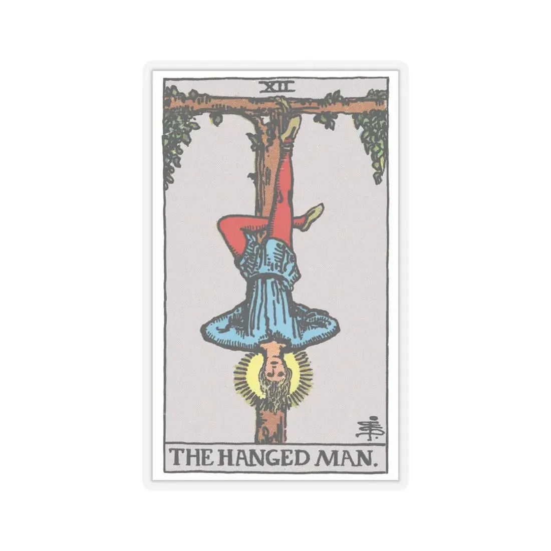 The Hanged Man (Tarot Card) STICKER Vinyl Kiss-Cut Decal 6 Inch Transparent - The Sticker Space