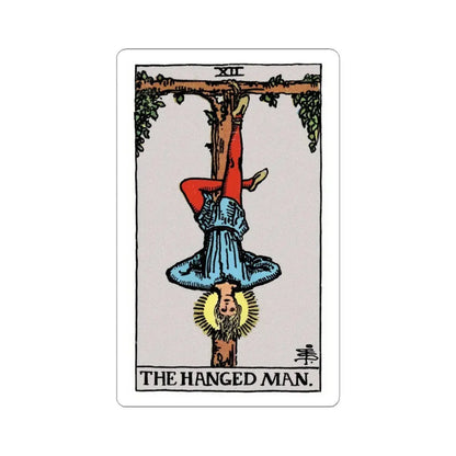 The Hanged Man (Tarot Card) STICKER Vinyl Kiss-Cut Decal 6 Inch White - The Sticker Space