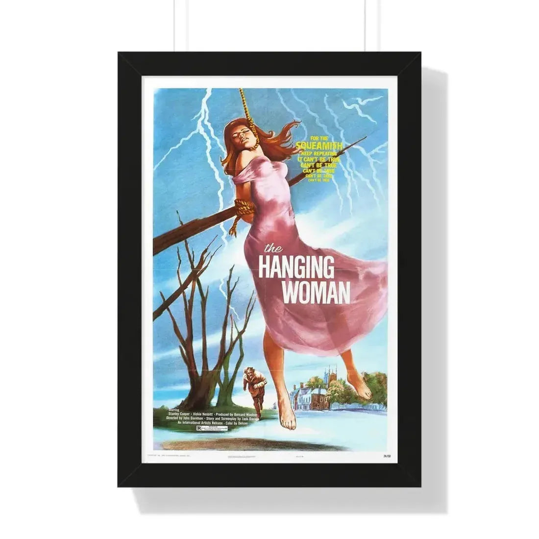 THE HANGING WOMAN 1973 - Framed Movie Poster 16″ x 24″ Black - The Sticker Space