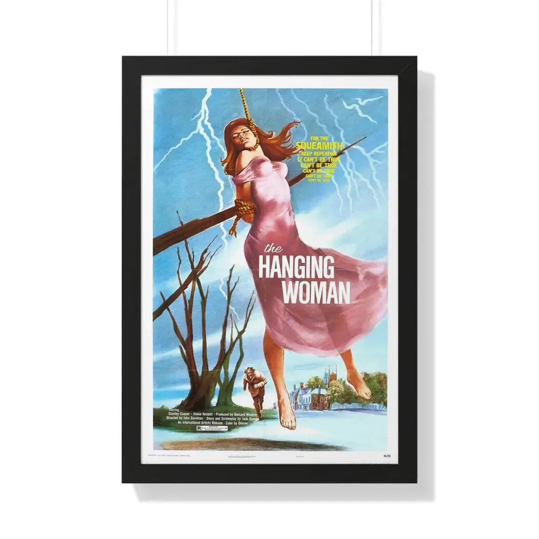 THE HANGING WOMAN 1973 - Framed Movie Poster 20" x 30" Black - The Sticker Space