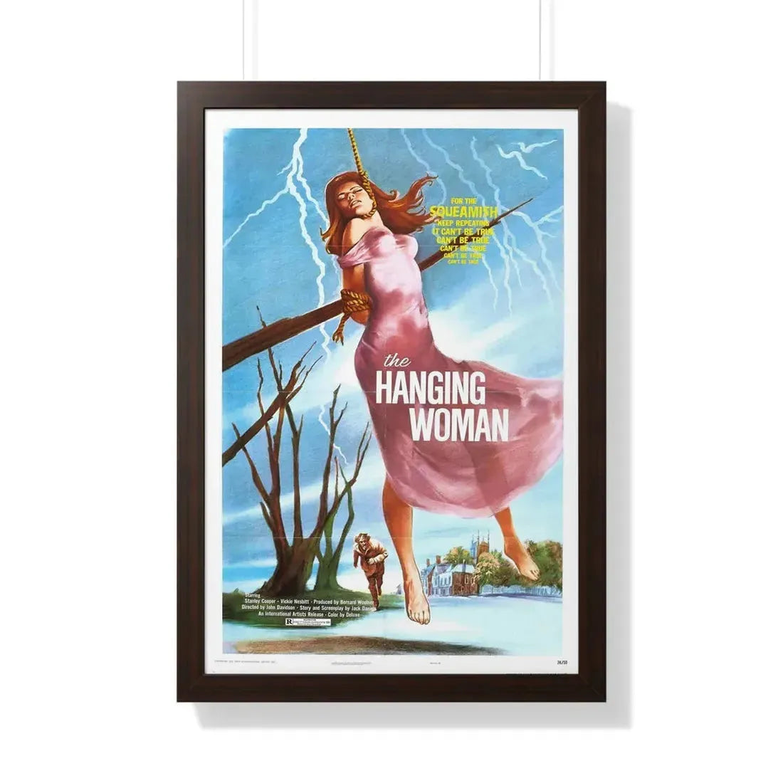 THE HANGING WOMAN 1973 - Framed Movie Poster 20" x 30" Walnut - The Sticker Space