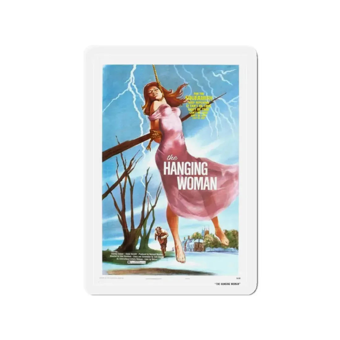 THE HANGING WOMAN 1973 Movie Poster - Refrigerator Magnet 2 Inch Die-Cut - The Sticker Space