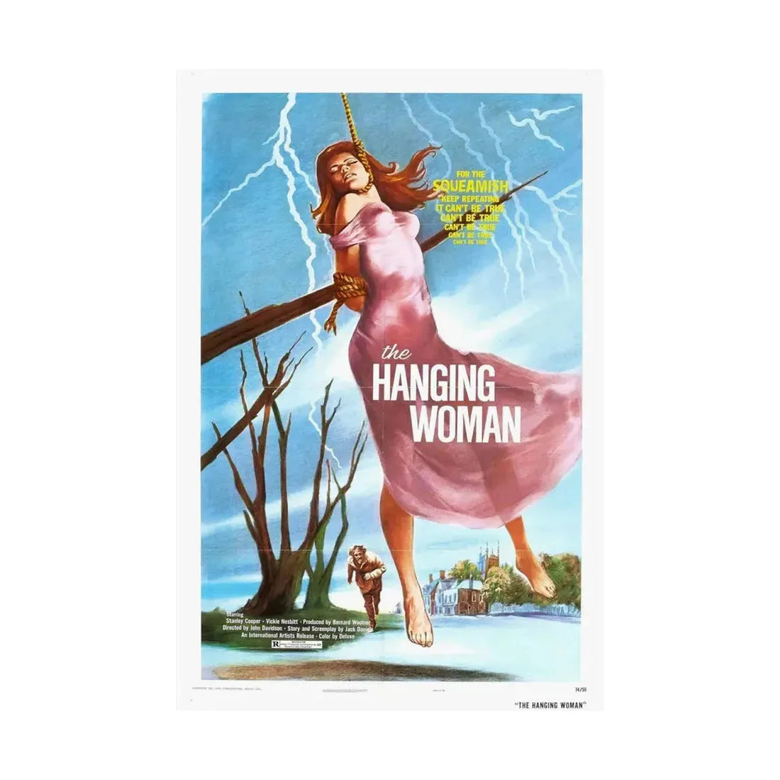 THE HANGING WOMAN 1973 - Paper Movie Poster - The Sticker Space