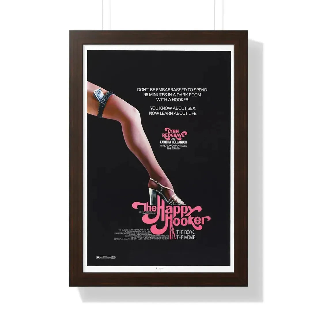 THE HAPPY HOOKER 1975 - Framed Movie Poster 16″ x 24″ Walnut - The Sticker Space