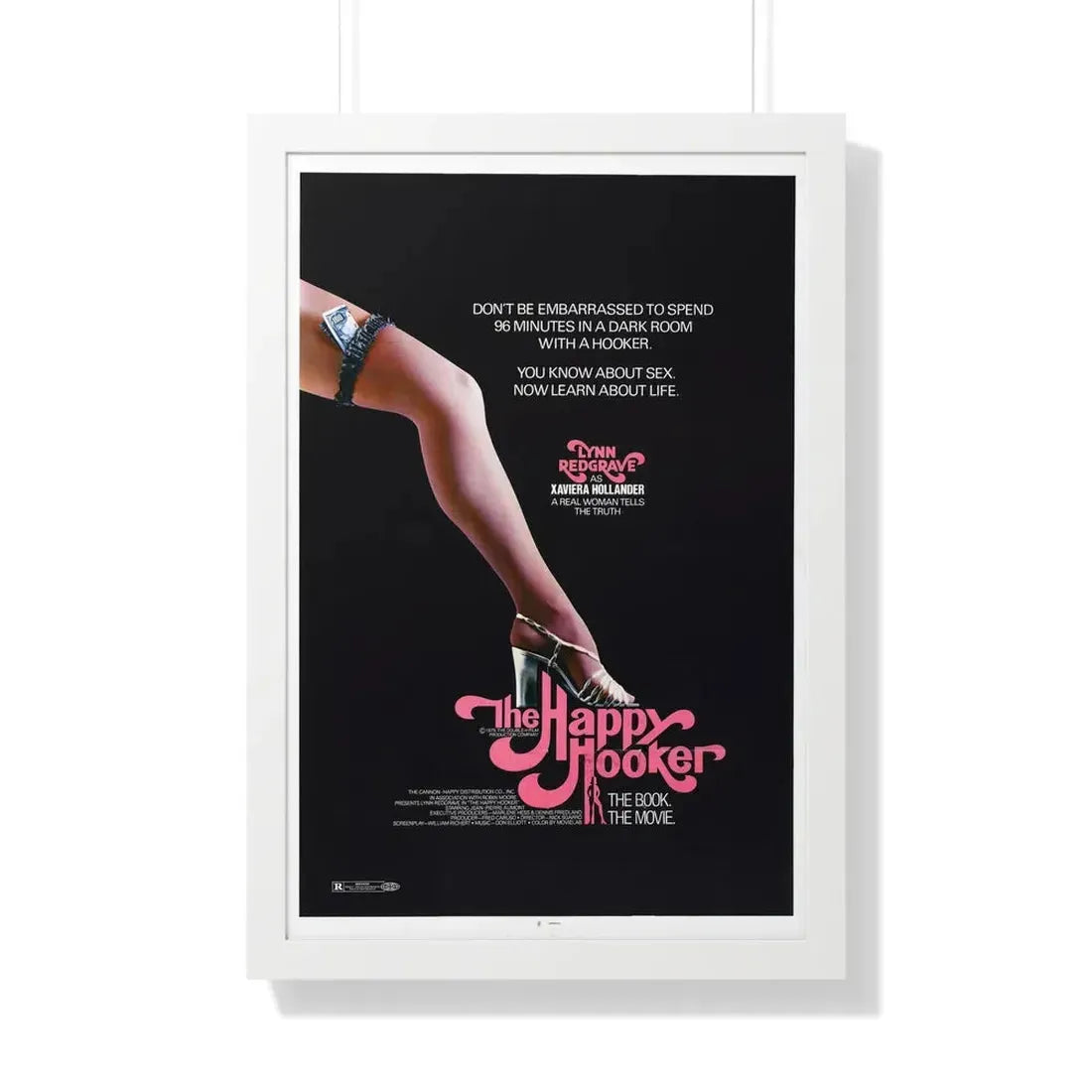 THE HAPPY HOOKER 1975 - Framed Movie Poster 20" x 30" White - The Sticker Space