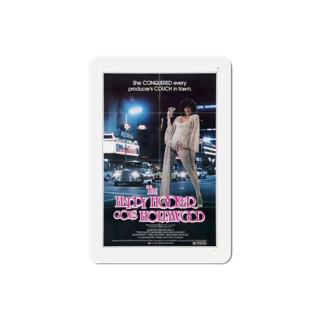 The Happy Hooker Goes Hollywood 1980 Movie Poster Refrigerator Magnet 2 Inch - The Sticker Space