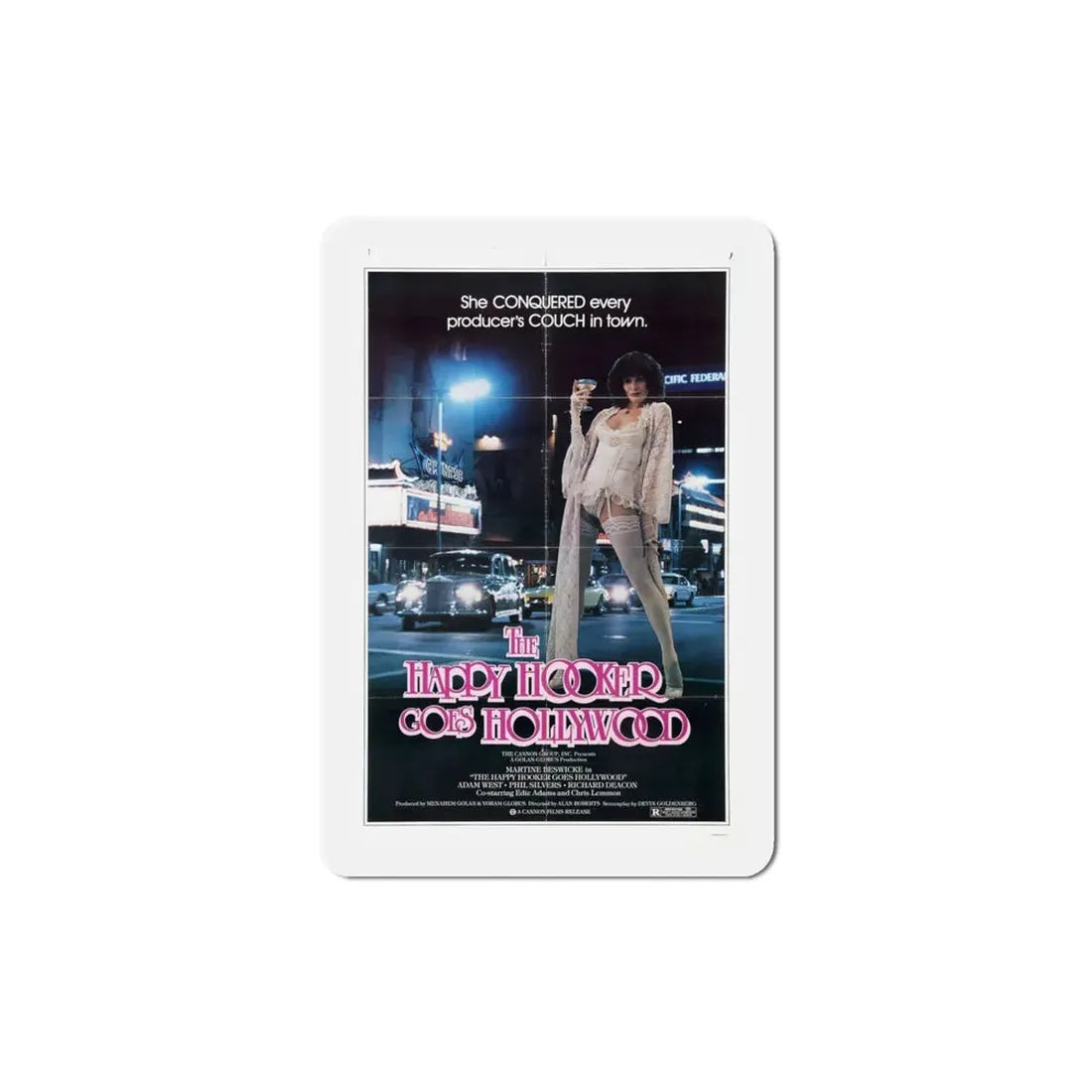 The Happy Hooker Goes Hollywood 1980 Movie Poster Refrigerator Magnet 4 Inch - The Sticker Space