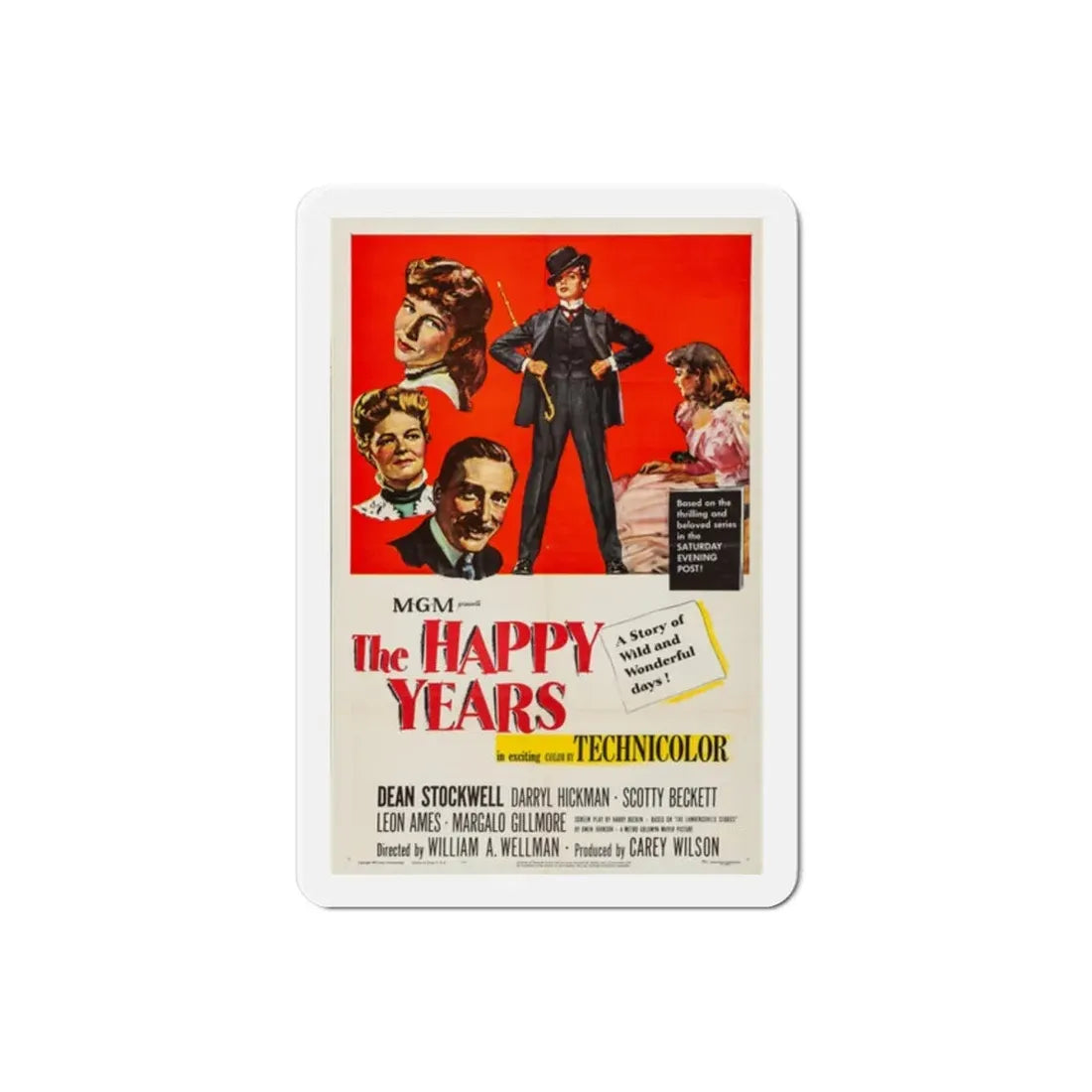 The Happy Years 1950 Movie Poster Refrigerator Magnet 2 Inch - The Sticker Space