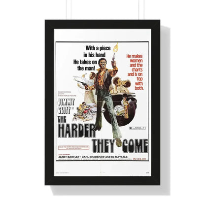 THE HARDER THEY COME 1972 - Framed Movie Poster 16″ x 24″ Black - The Sticker Space