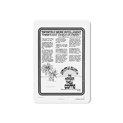 THE HARDER THEY COME (TEASER) 1972 Movie Poster - Refrigerator Magnet 5 Inch Die-Cut - The Sticker Space