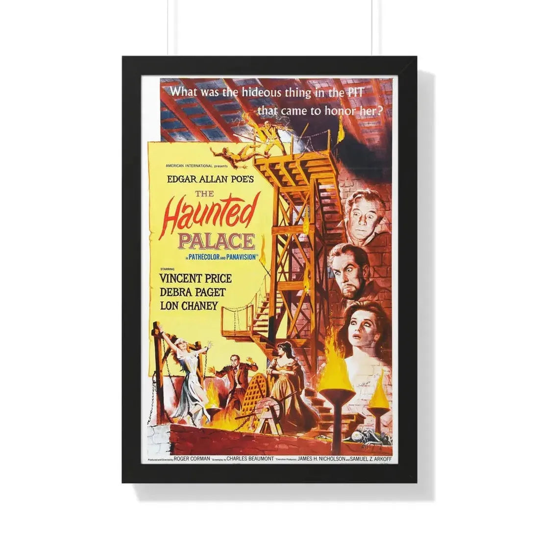 THE HAUNTED PALACE 1963 - Framed Movie Poster 20" x 30" Black - The Sticker Space