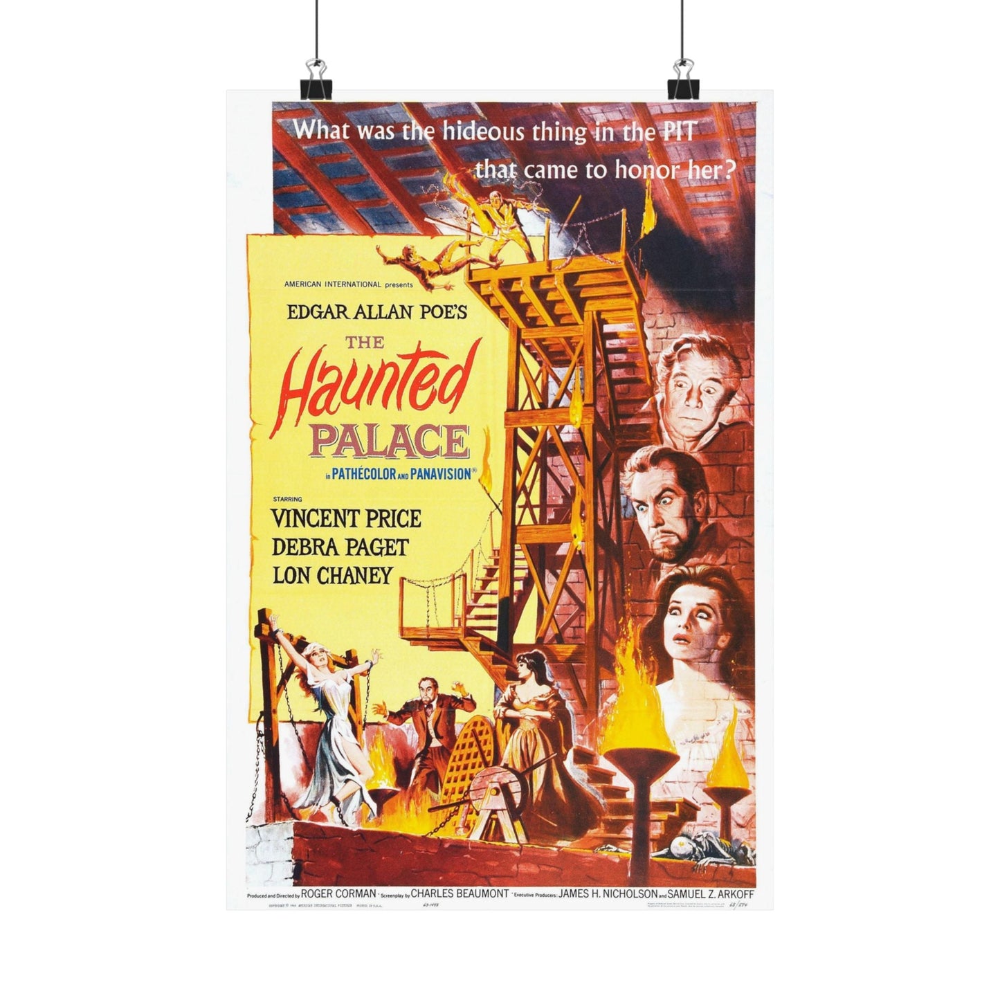 THE HAUNTED PALACE 1963 - Paper Movie Poster-12″ x 18″-The Sticker Space