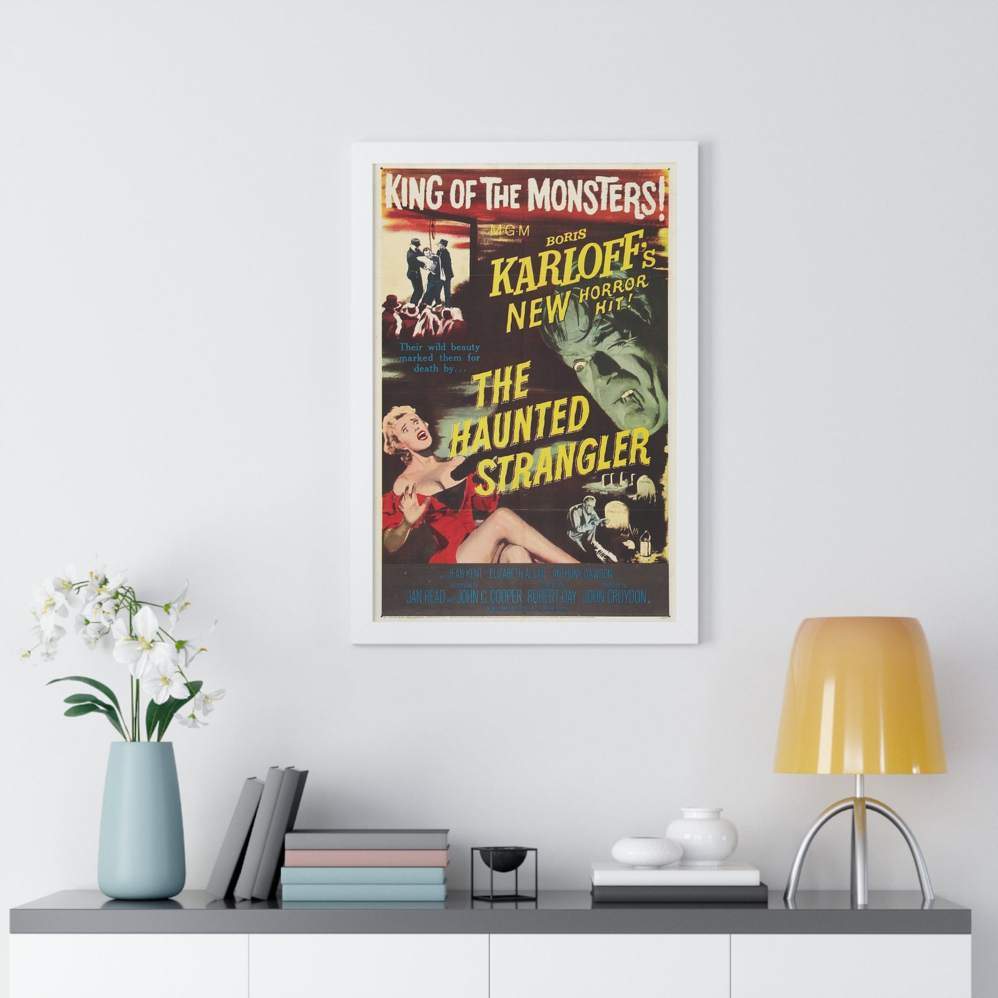 THE HAUNTED STRANGLER 1958 - Framed Movie Poster-The Sticker Space